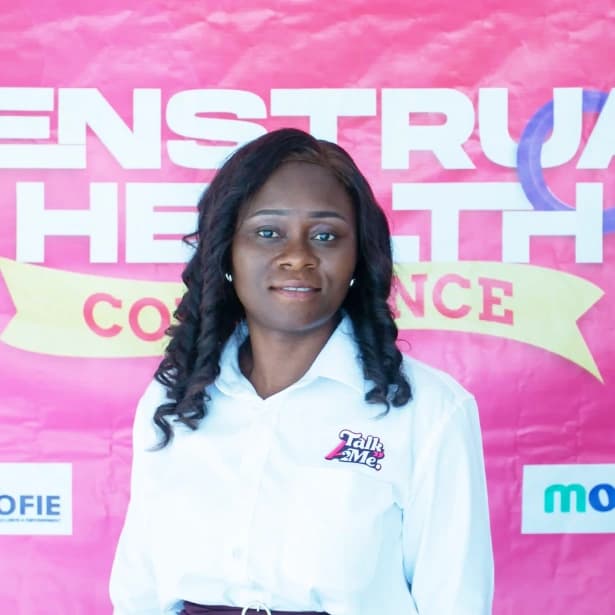 Ampem Darkowaa at a Talk2Me Foundation programme